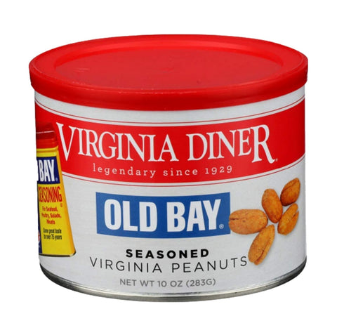 Virginia Diner Old Bay Seasoned Peanuts  9 Oz Tin